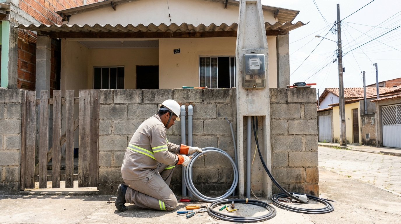 Instalação de Poste Padrão em Ribeirão Preto‑SP